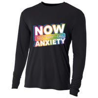 Now Thats What I Call Anxiety Funny Parody Cooling Performance Long Sleeve Crew