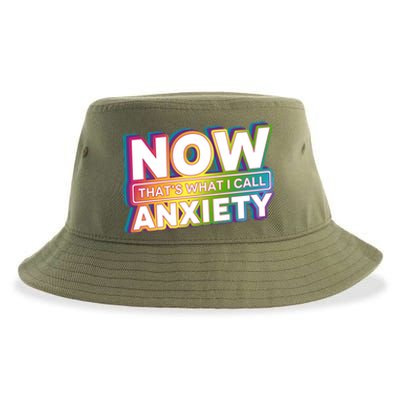 Now Thats What I Call Anxiety Funny Parody Sustainable Bucket Hat