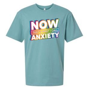 Now Thats What I Call Anxiety Funny Parody Sueded Cloud Jersey T-Shirt