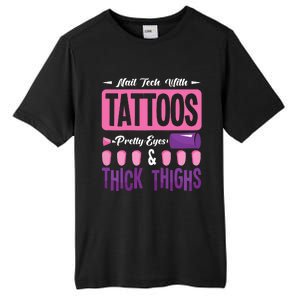 Nail Tech With Tattoos Pretty Nail Technician Nail Polish Tall Fusion ChromaSoft Performance T-Shirt