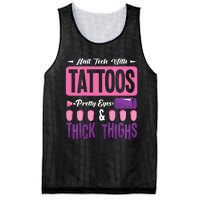 Nail Tech With Tattoos Pretty Nail Technician Nail Polish Mesh Reversible Basketball Jersey Tank