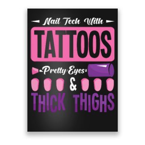 Nail Tech With Tattoos Pretty Nail Technician Nail Polish Poster