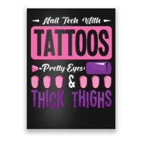 Nail Tech With Tattoos Pretty Nail Technician Nail Polish Poster