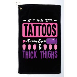 Nail Tech With Tattoos Pretty Nail Technician Nail Polish Platinum Collection Golf Towel