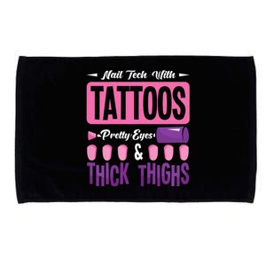 Nail Tech With Tattoos Pretty Nail Technician Nail Polish Microfiber Hand Towel