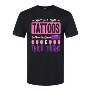 Nail Tech With Tattoos Pretty Nail Technician Nail Polish Softstyle CVC T-Shirt