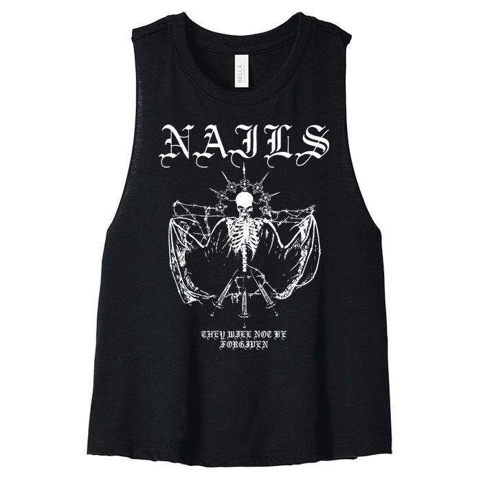 Nails They WonT Be Forgiven Women's Racerback Cropped Tank