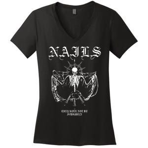 Nails They WonT Be Forgiven Women's V-Neck T-Shirt