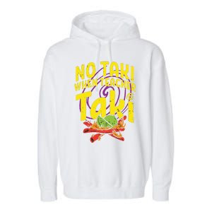 No Taki When Teacher Taki Funny Teacher Garment-Dyed Fleece Hoodie