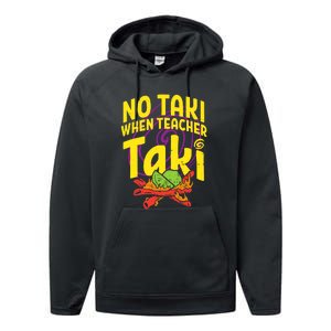 No Taki When Teacher Taki Funny Cute Education Performance Fleece Hoodie