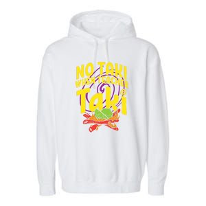 No Taki When Teacher Taki Funny Cute Education Garment-Dyed Fleece Hoodie