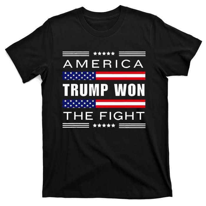 New! Trump Won! Wins! America Trump Won The Fight Trump Won T-Shirt