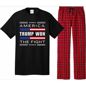 New! Trump Won! Wins! America Trump Won The Fight Trump Won Pajama Set