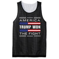 New! Trump Won! Wins! America Trump Won The Fight Trump Won Mesh Reversible Basketball Jersey Tank