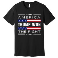 New! Trump Won! Wins! America Trump Won The Fight Trump Won Premium T-Shirt