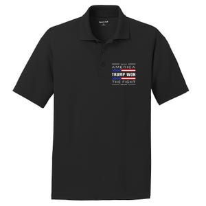 New! Trump Won! Wins! America Trump Won The Fight Trump Won PosiCharge RacerMesh Polo