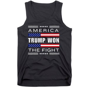 New! Trump Won! Wins! America Trump Won The Fight Trump Won Tank Top