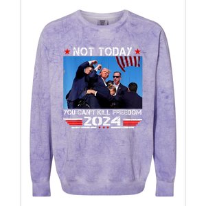 Not Today You CanT Kill Freedom Stronger President Colorblast Crewneck Sweatshirt