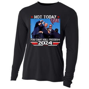 Not Today You CanT Kill Freedom Stronger President Cooling Performance Long Sleeve Crew