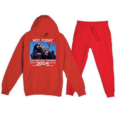 Not Today You CanT Kill Freedom Stronger President Premium Hooded Sweatsuit Set