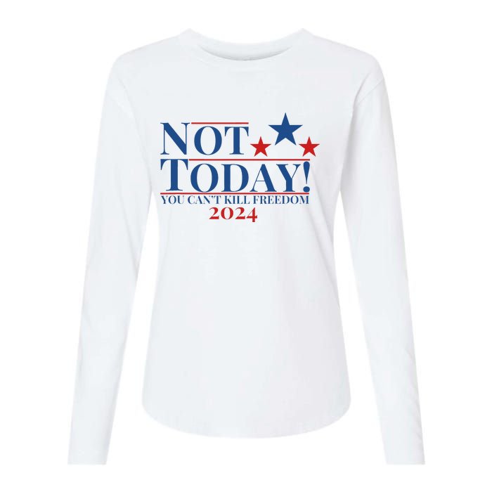 Not Today You CanT Kill Freedom Womens Cotton Relaxed Long Sleeve T-Shirt