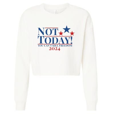 Not Today You CanT Kill Freedom Cropped Pullover Crew