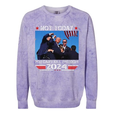 Not Today You CanT Kill Freedom Stronger Colorblast Crewneck Sweatshirt