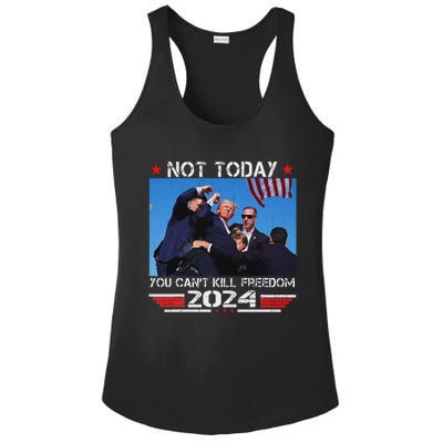 Not Today You CanT Kill Freedom Stronger Ladies PosiCharge Competitor Racerback Tank