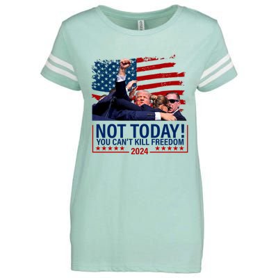 Not Today You CanT Kill Freedom Trump 2024 Fight Fist Epic Enza Ladies Jersey Football T-Shirt