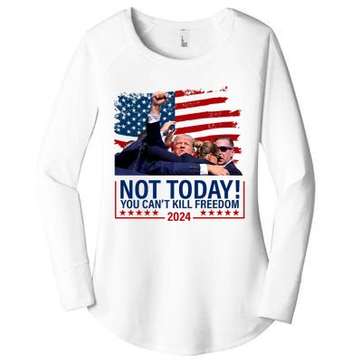 Not Today You CanT Kill Freedom Trump 2024 Fight Fist Epic Women's Perfect Tri Tunic Long Sleeve Shirt