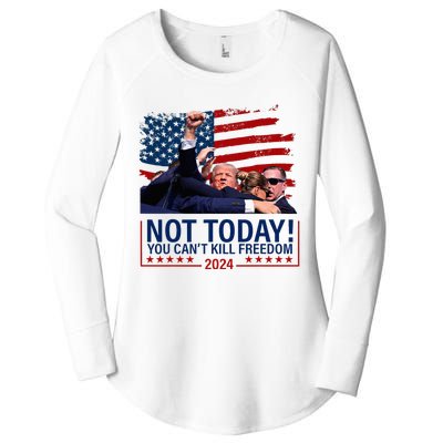 Not Today You CanT Kill Freedom Trump 2024 Fight Women's Perfect Tri Tunic Long Sleeve Shirt