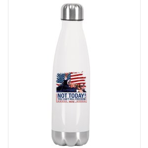 Not Today You CanT Kill Freedom Trump 2024 Fight Stainless Steel Insulated Water Bottle