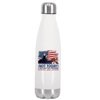 Not Today You CanT Kill Freedom Trump 2024 Fight Stainless Steel Insulated Water Bottle