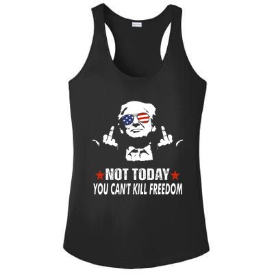 Not Today You CanT Kill Freedom Ladies PosiCharge Competitor Racerback Tank