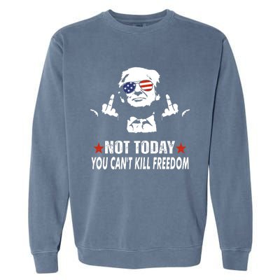 Not Today You CanT Kill Freedom Garment-Dyed Sweatshirt