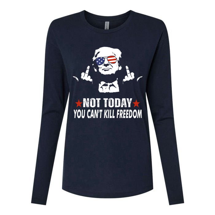 Not Today You CanT Kill Freedom Womens Cotton Relaxed Long Sleeve T-Shirt