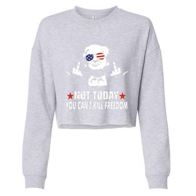 Not Today You CanT Kill Freedom Cropped Pullover Crew