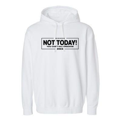 Not Today You CanT Kill Freedom Trump 2024 Garment-Dyed Fleece Hoodie