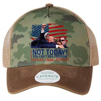 Not Today You CanT Kill Freedom Trump 2024 Fight Fist Epic Legacy Tie Dye Trucker Hat