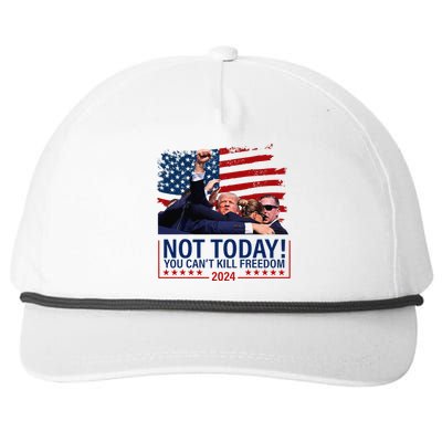 Not Today You CanT Kill Freedom Trump 2024 Fight Fist Epic Snapback Five-Panel Rope Hat