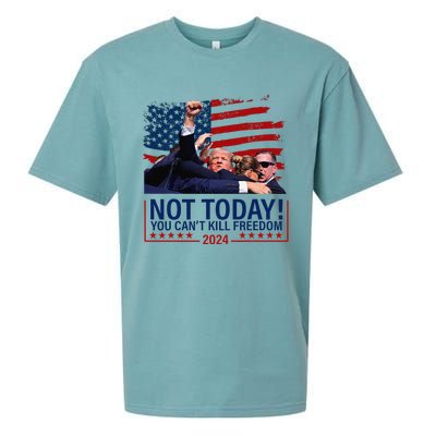 Not Today You CanT Kill Freedom Trump 2024 Fight Fist Epic Sueded Cloud Jersey T-Shirt