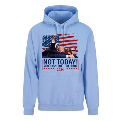 Not Today You CanT Kill Freedom Trump 2024 Fight Fist Epic Unisex Surf Hoodie