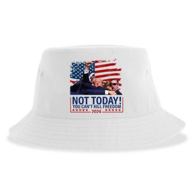 Not Today You CanT Kill Freedom Trump 2024 Fight Fist Epic Sustainable Bucket Hat