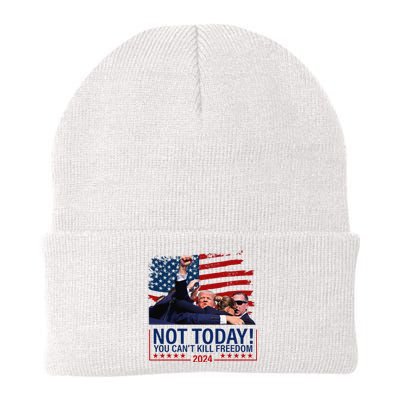 Not Today You CanT Kill Freedom Trump 2024 Fight Fist Epic Knit Cap Winter Beanie