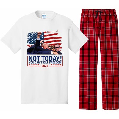 Not Today You CanT Kill Freedom Trump 2024 Fight Fist Epic Pajama Set