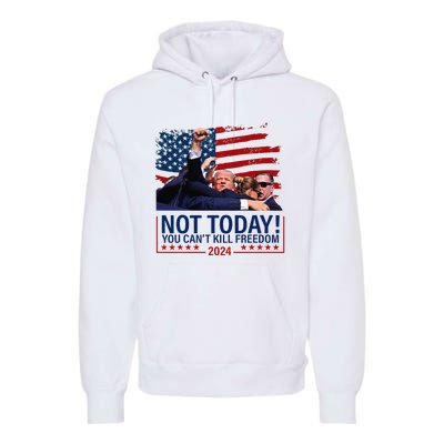 Not Today You CanT Kill Freedom Trump 2024 Fight Fist Epic Premium Hoodie