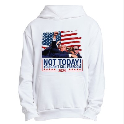 Not Today You CanT Kill Freedom Trump 2024 Fight Fist Epic Urban Pullover Hoodie