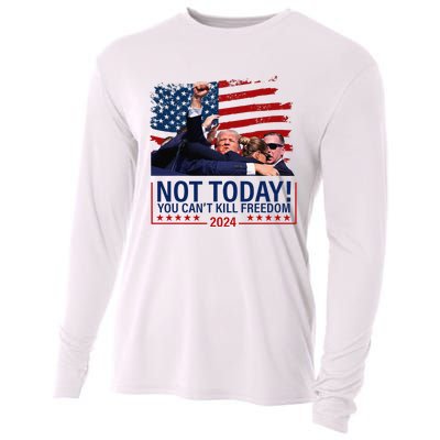 Not Today You CanT Kill Freedom Trump 2024 Fight Fist Epic Cooling Performance Long Sleeve Crew