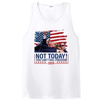 Not Today You CanT Kill Freedom Trump 2024 Fight Fist Epic PosiCharge Competitor Tank