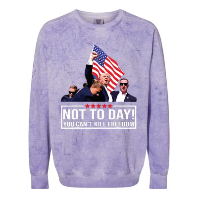 Not Today You Cant Kill Freedom I Support President 45 47 Colorblast Crewneck Sweatshirt